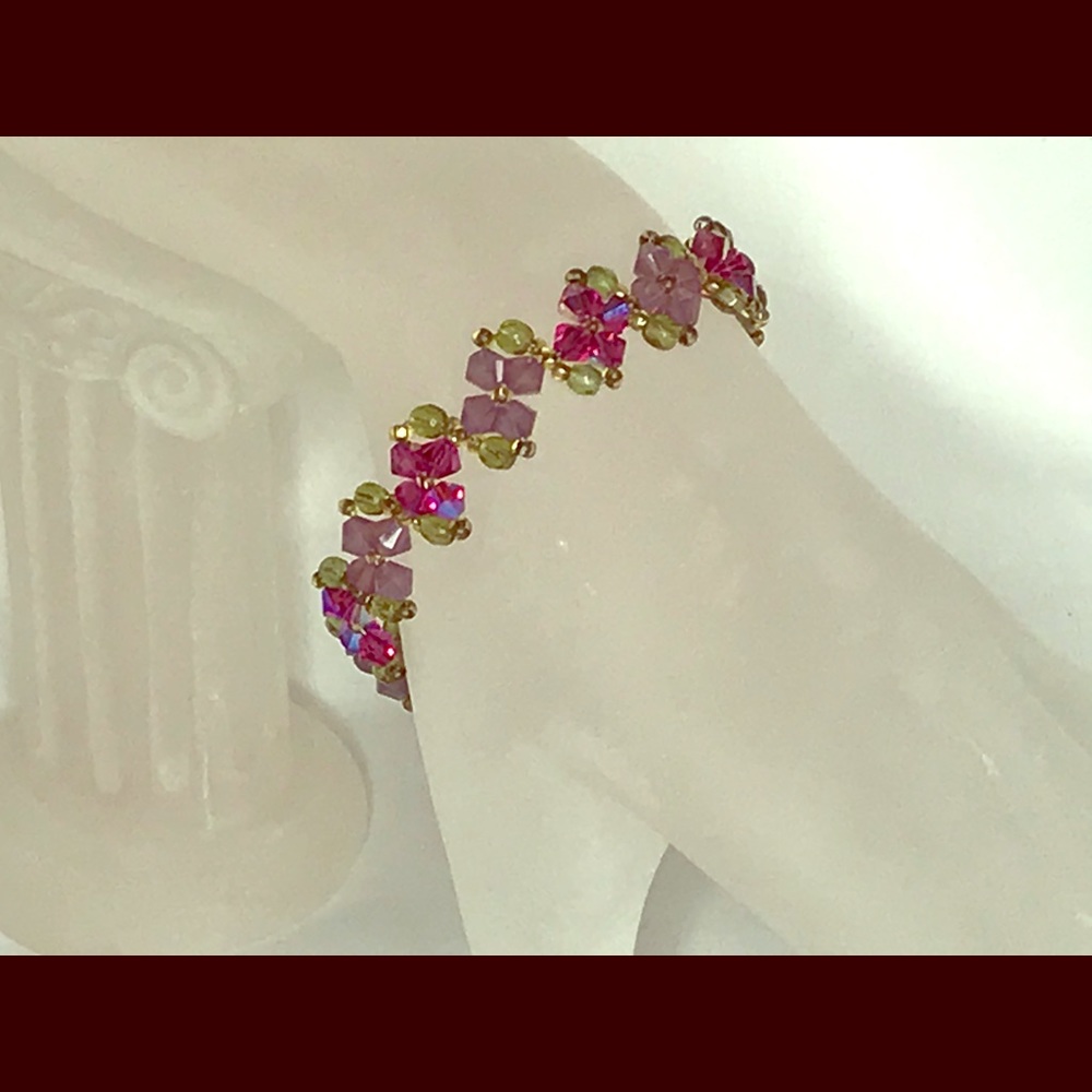 Swarovski crystal bracelet, handmade